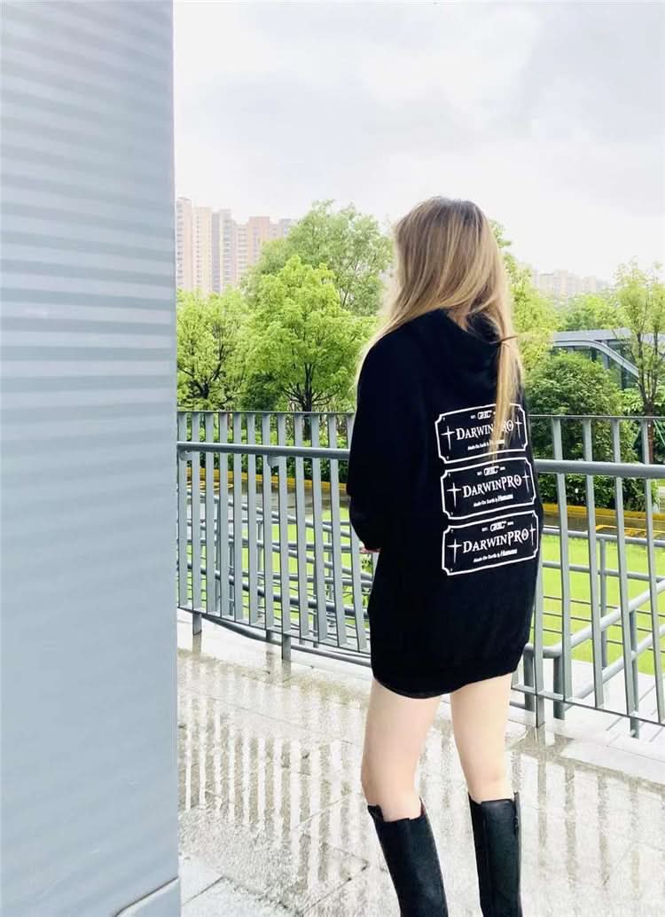 GRKC X DARWINPRO DG OVERSIZED HOODY- BLACK
