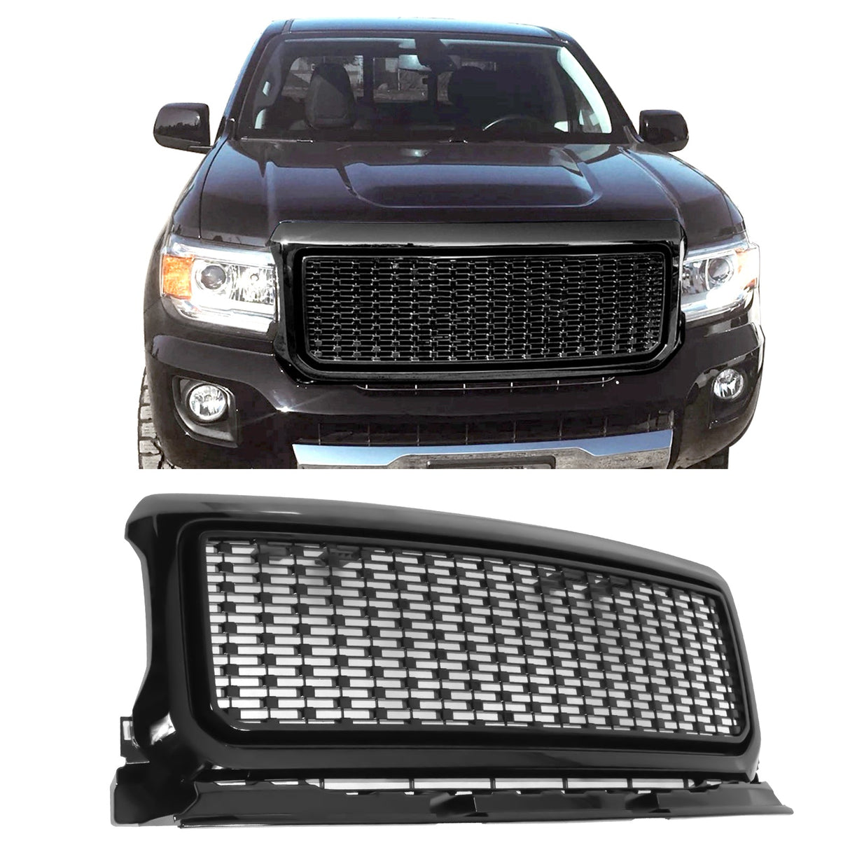 2015-2020 GMC Canyon Denali Style Front Bumper Hood Grille Guard Grill