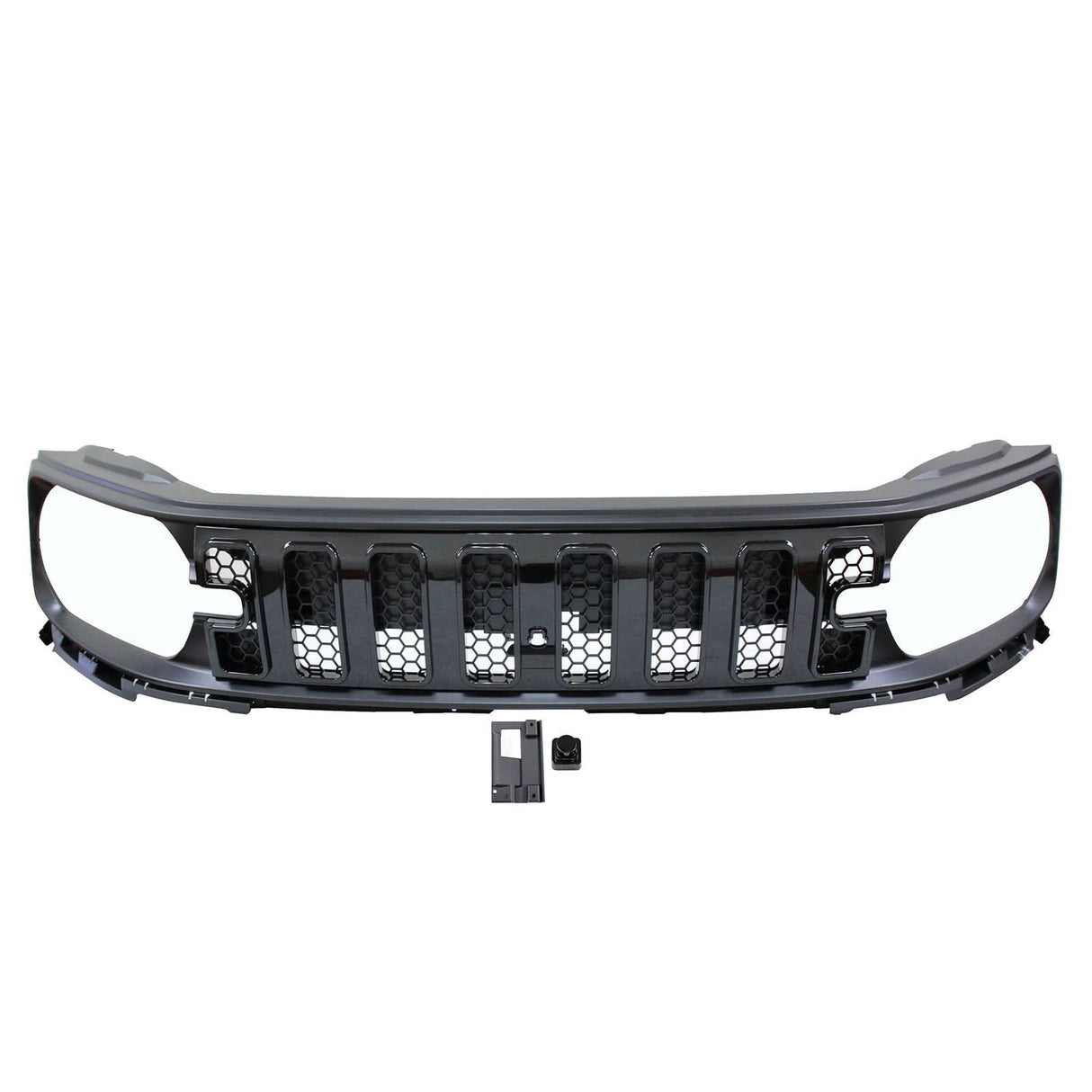 2021-2025 Ford Bronco Sport Grille Upper Guard Gloss Black Mesh Grill