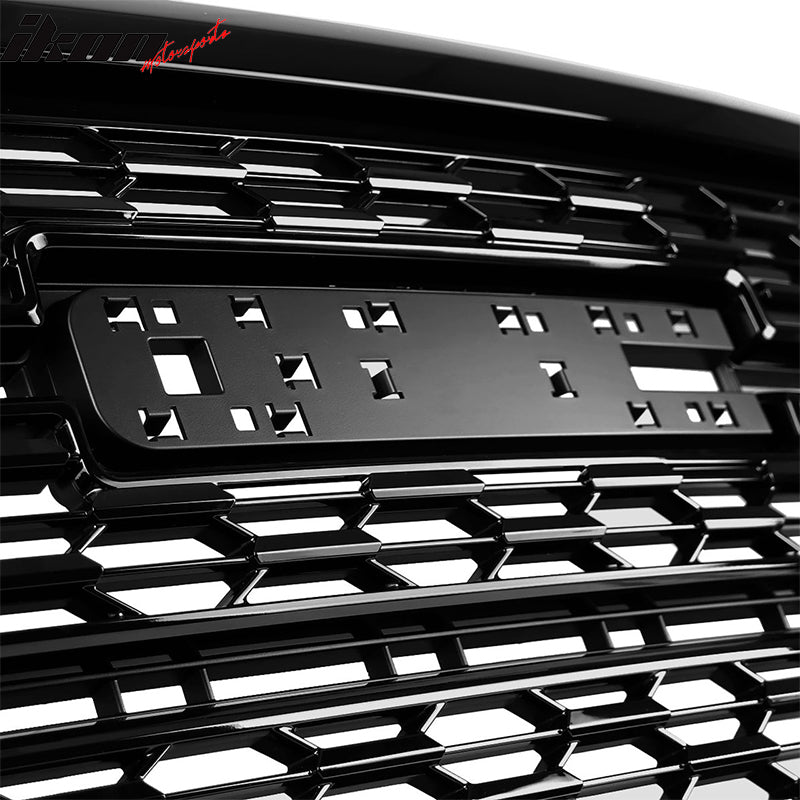 2021-2022 GMC Canyon Denali Style Gloss Black Front Bumper Hood Grille