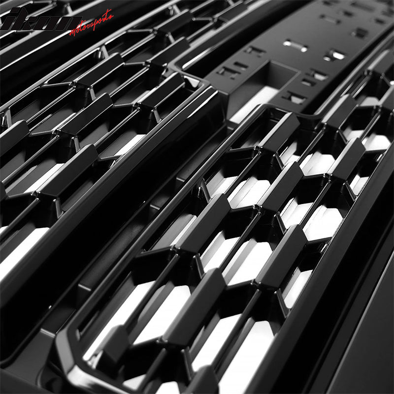 2021-2022 GMC Canyon Denali Style Gloss Black Front Bumper Hood Grille