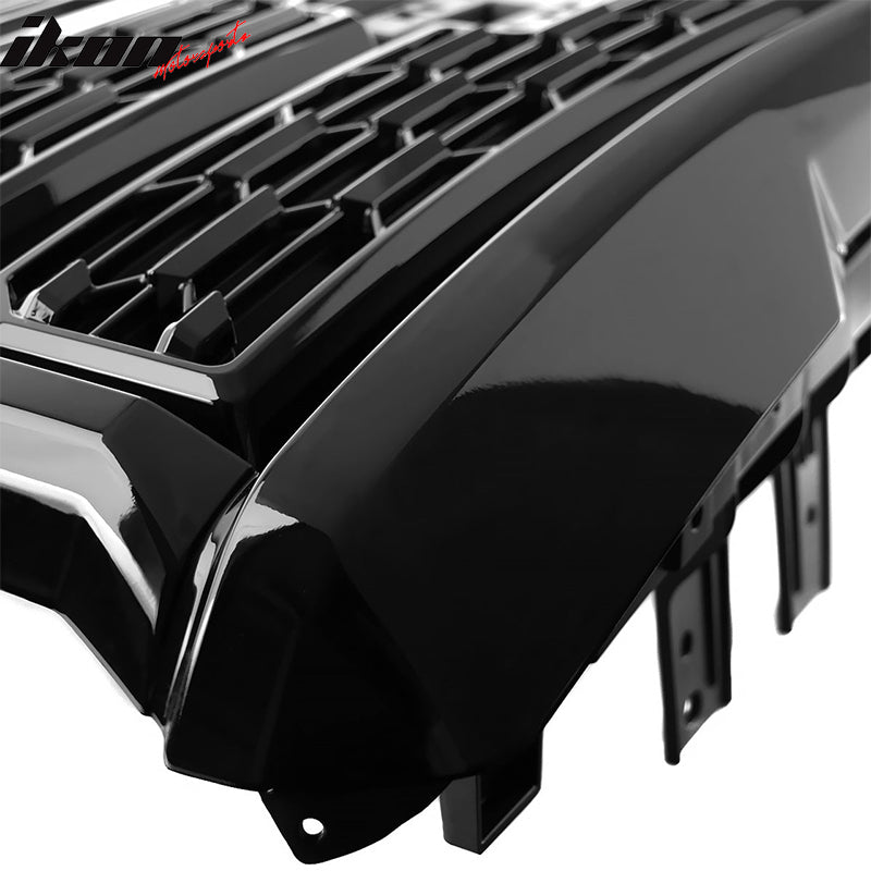 2021-2022 GMC Canyon Denali Style Gloss Black Front Bumper Hood Grille
