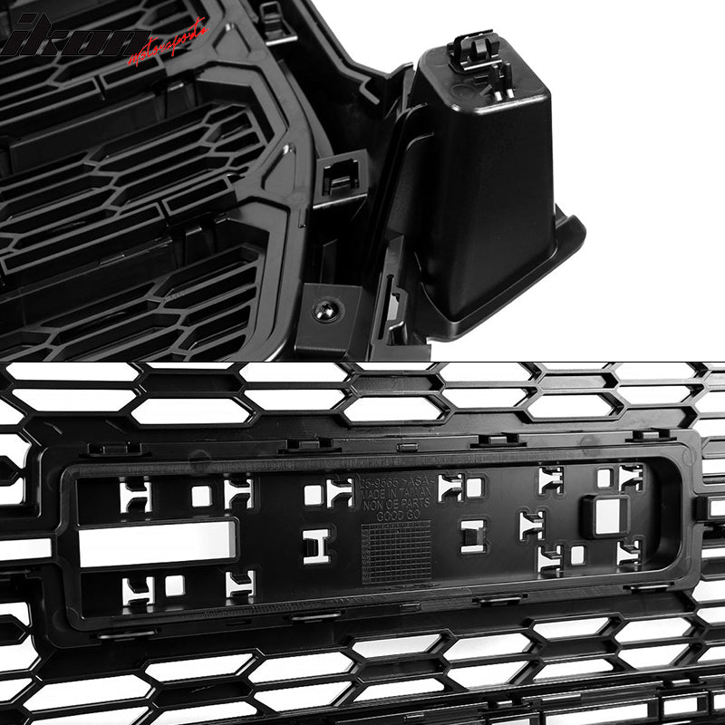 2021-2022 GMC Canyon Denali Style Gloss Black Front Bumper Hood Grille