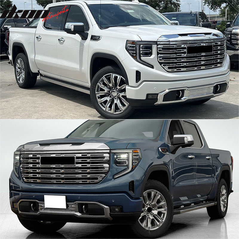 2022-2024 GMC Sierra 1500 Chrome Denali Style Front Hood Grille Grill