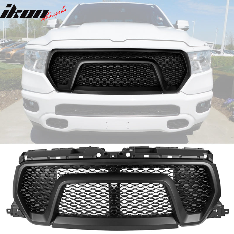 2019-2023 Dodge Ram 1500 Rebel Style Front Bumper Hood Grille Grill