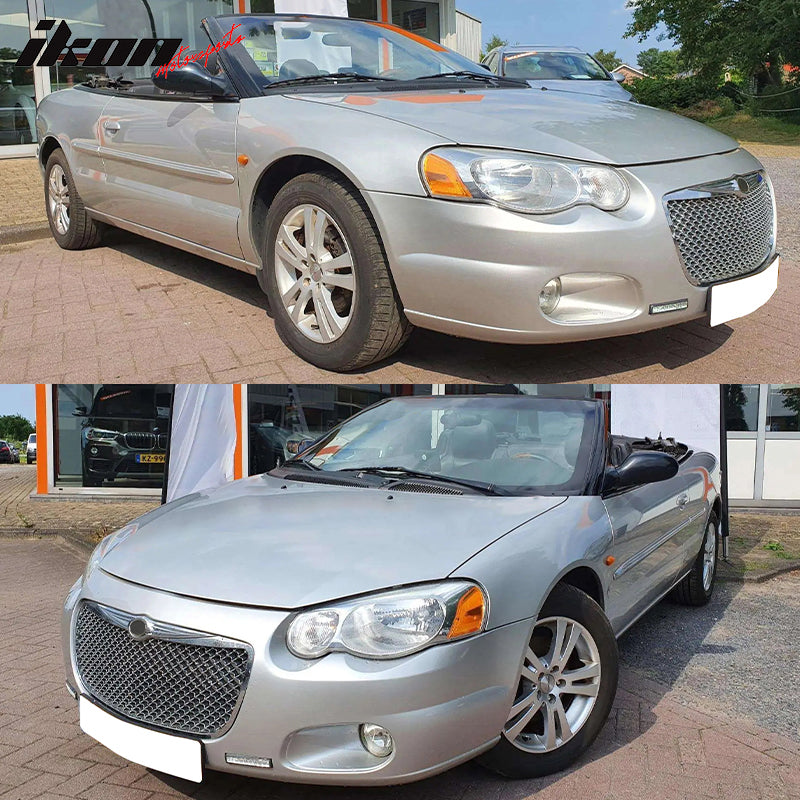 2004-2006 Chrysler Sebring B Style Chrome Front Bumper Grille ABS