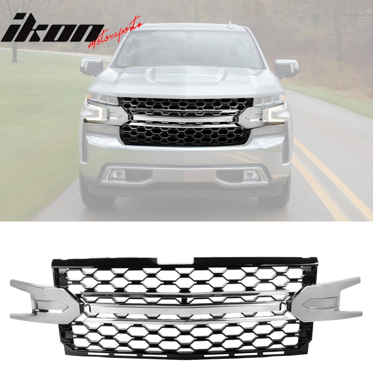 2019-2021 Silverado 1500 LT/LTZ/RST/High Country Black Car Grille