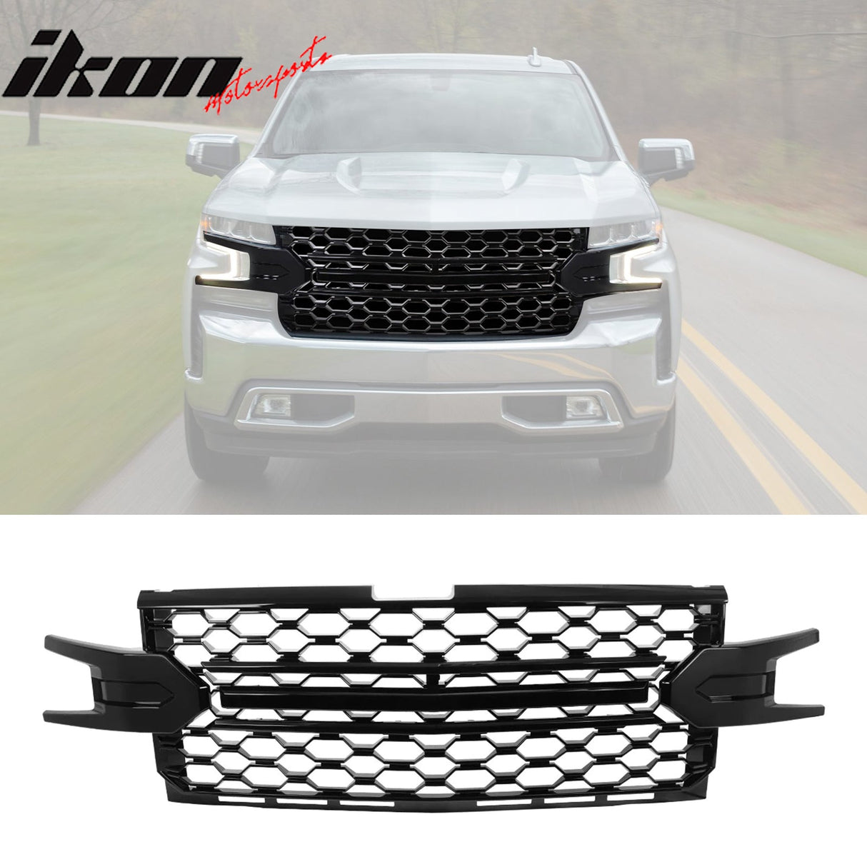 2019-2021 Silverado 1500 LT/LTZ/RST/High Country Black Car Grille