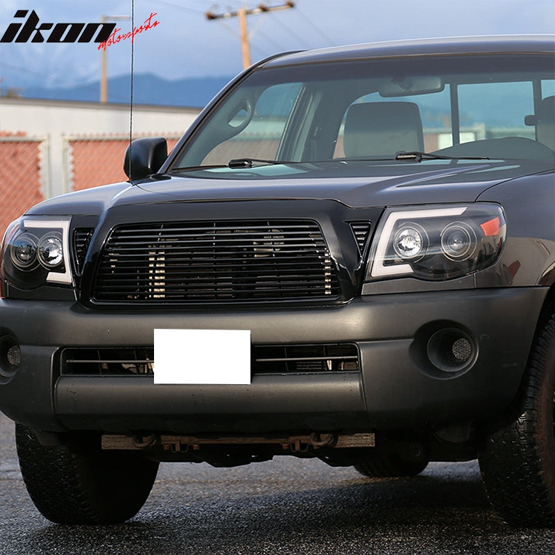 2005-2011 Toyota Tacoma Horizontal Style Black Front Hood Grille ABS