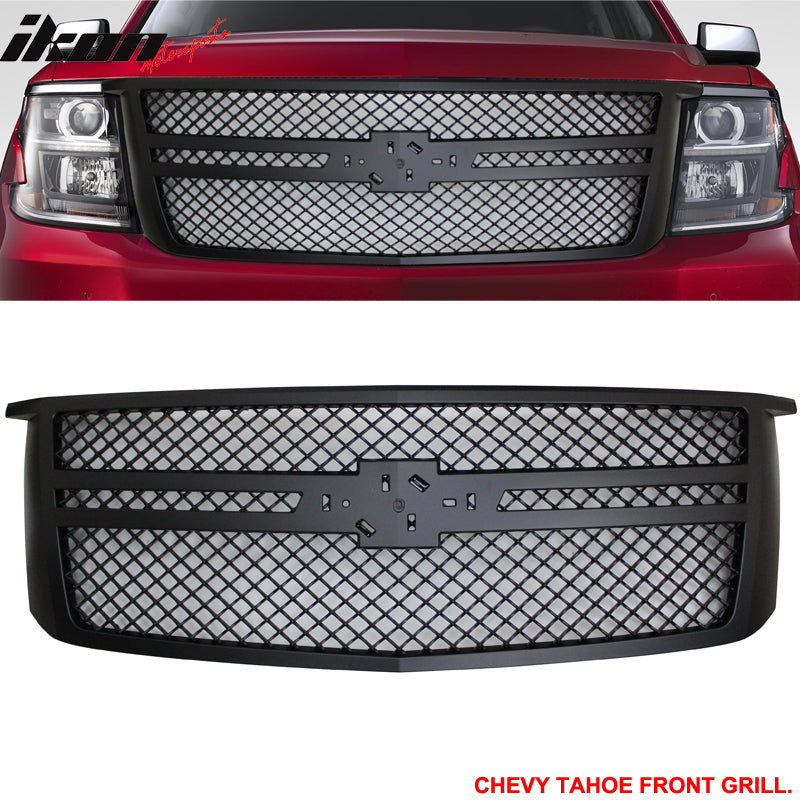 2015-2020 Chevy Tahoe Suburban B Style Front Bumper Hood Grille ABS