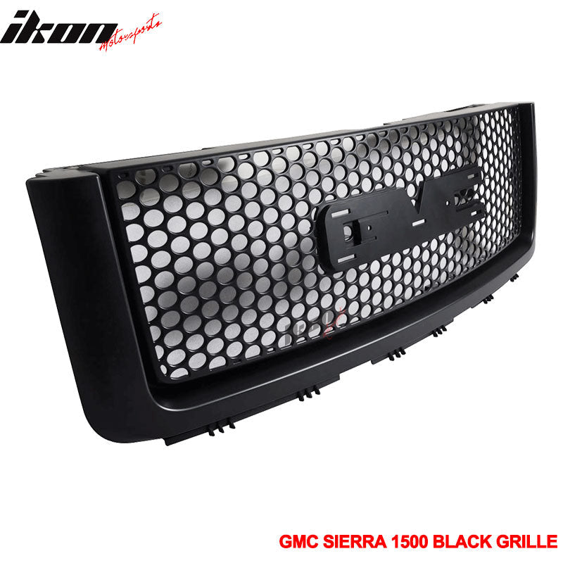 2007-2013 GMC Sierra 1500 2500 Light Duty Black Mesh Front Hood Grille