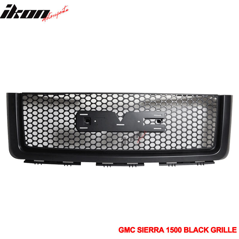 2007-2013 GMC Sierra 1500 2500 Light Duty Black Mesh Front Grille ABS