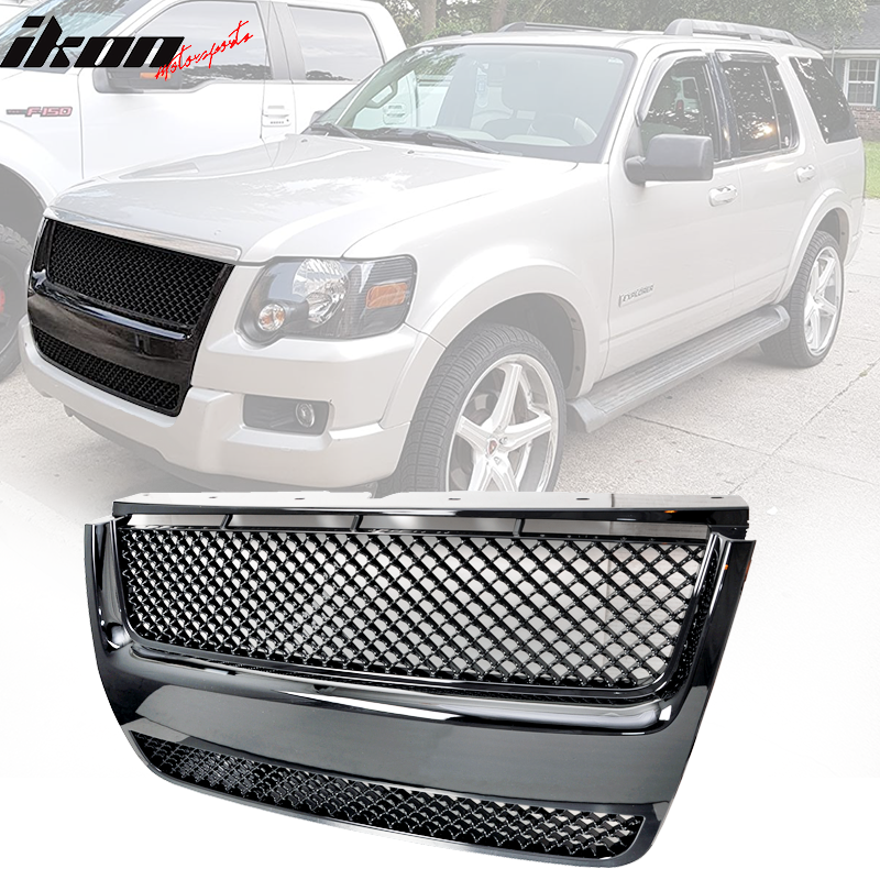 2007-2010 Ford Explorer Sport Trac Front Bumper Hood Grille Grill ABS