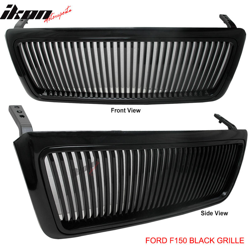 2004-2008 F150 F-150 Truck Front Vertical Grille Hood Unpainted ABS