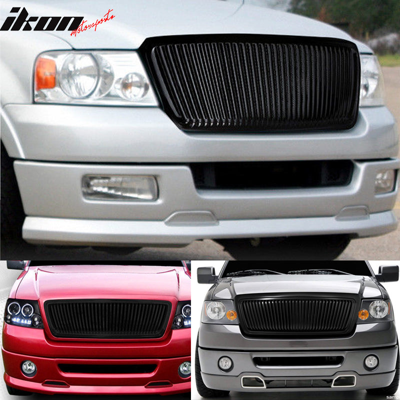 2004-2008 F150 F-150 Truck Front Vertical Grille Hood Unpainted ABS