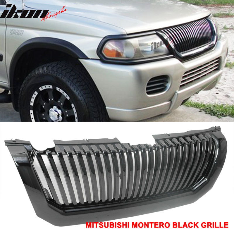 2000-2004Â Mitsubishi Montero Sport Unpainted Vertical Hood Grille ABS
