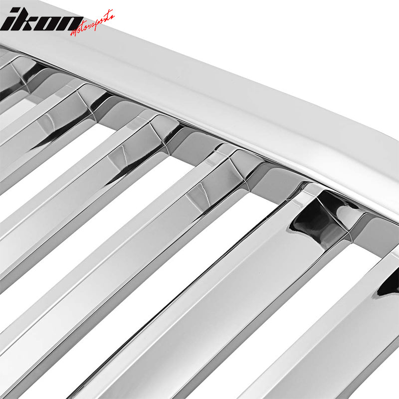 2007-2013 Chevy Silverado 1500 Front Vertical Hood Grille Chrome ABS
