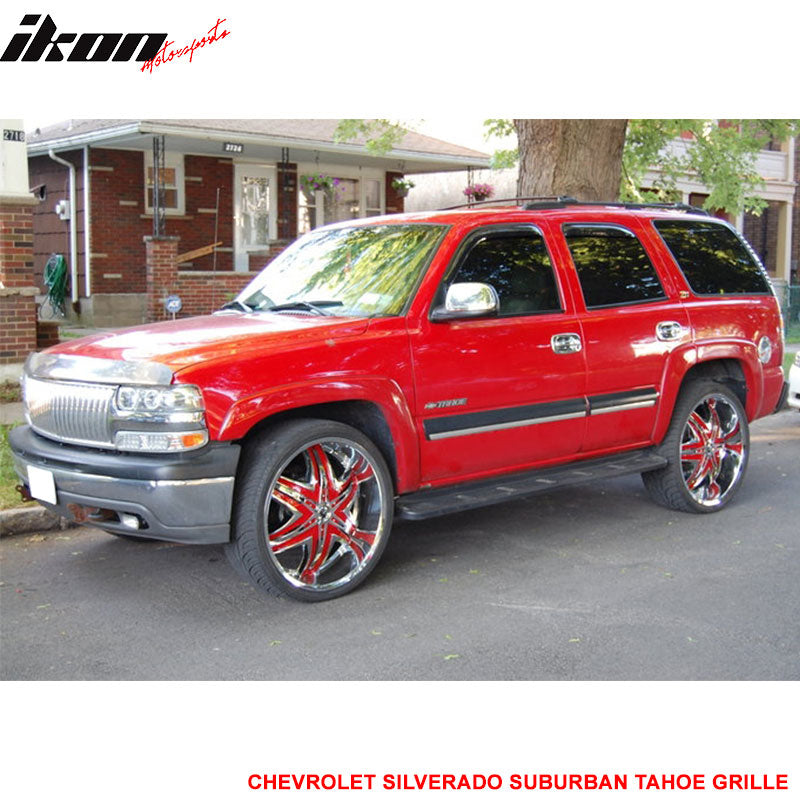 1999-2002 Chevy Silverado Suburban Tahoe Vertical Chrome Grille ABS