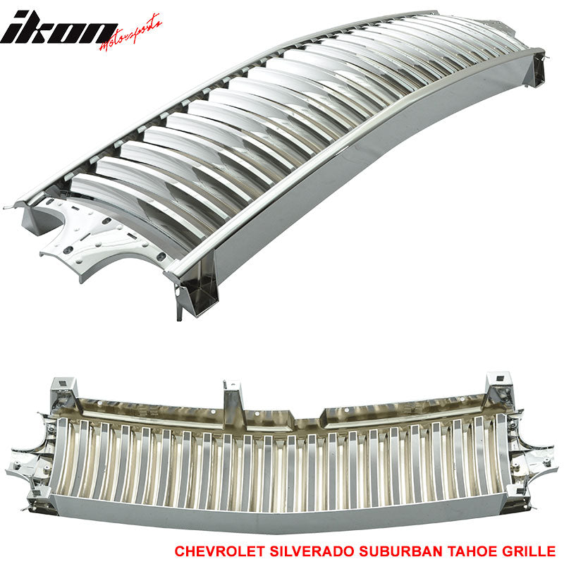 1999-2002 Chevy Silverado Suburban Tahoe Vertical Chrome Grille ABS