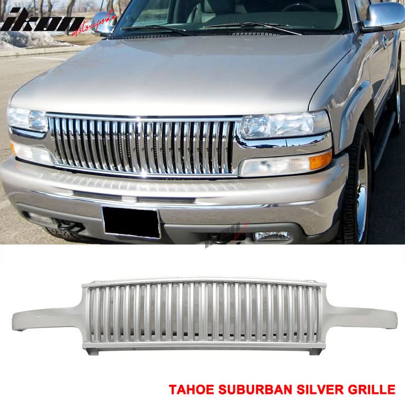2000-2006Â Tahoe Suburban Front Hood Bumper Grille Guard ABS Silver