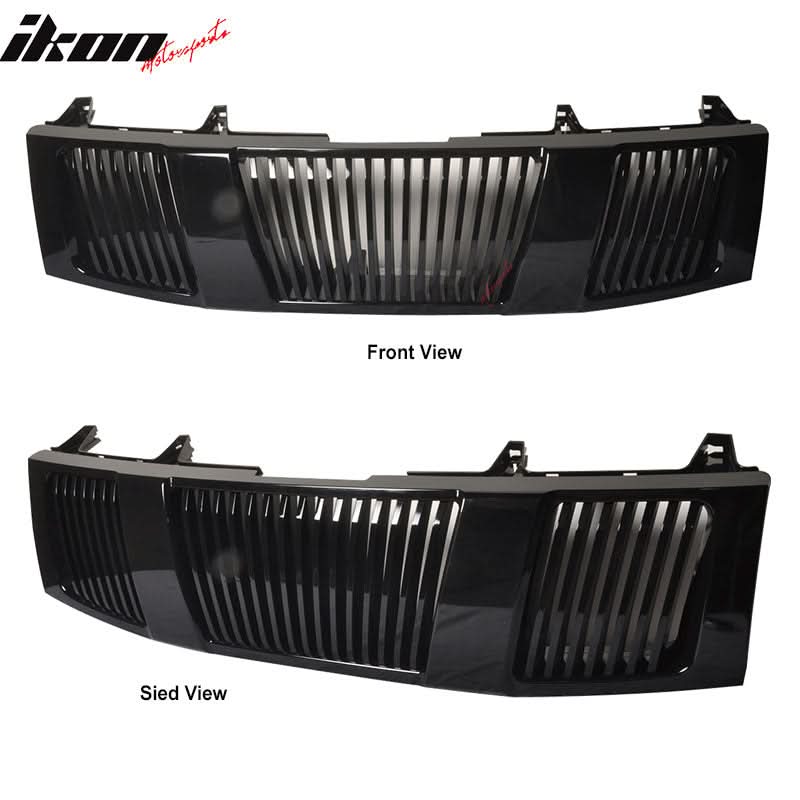 2004-2007Â Nissan Titan Front Hood Grille Vertical Style Black ABS