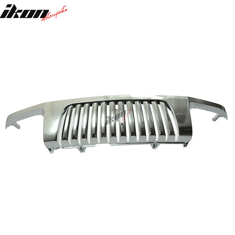 2002-2004 Nissan Xterra Vertical Chrome Front Bumper Hood Grille ABS