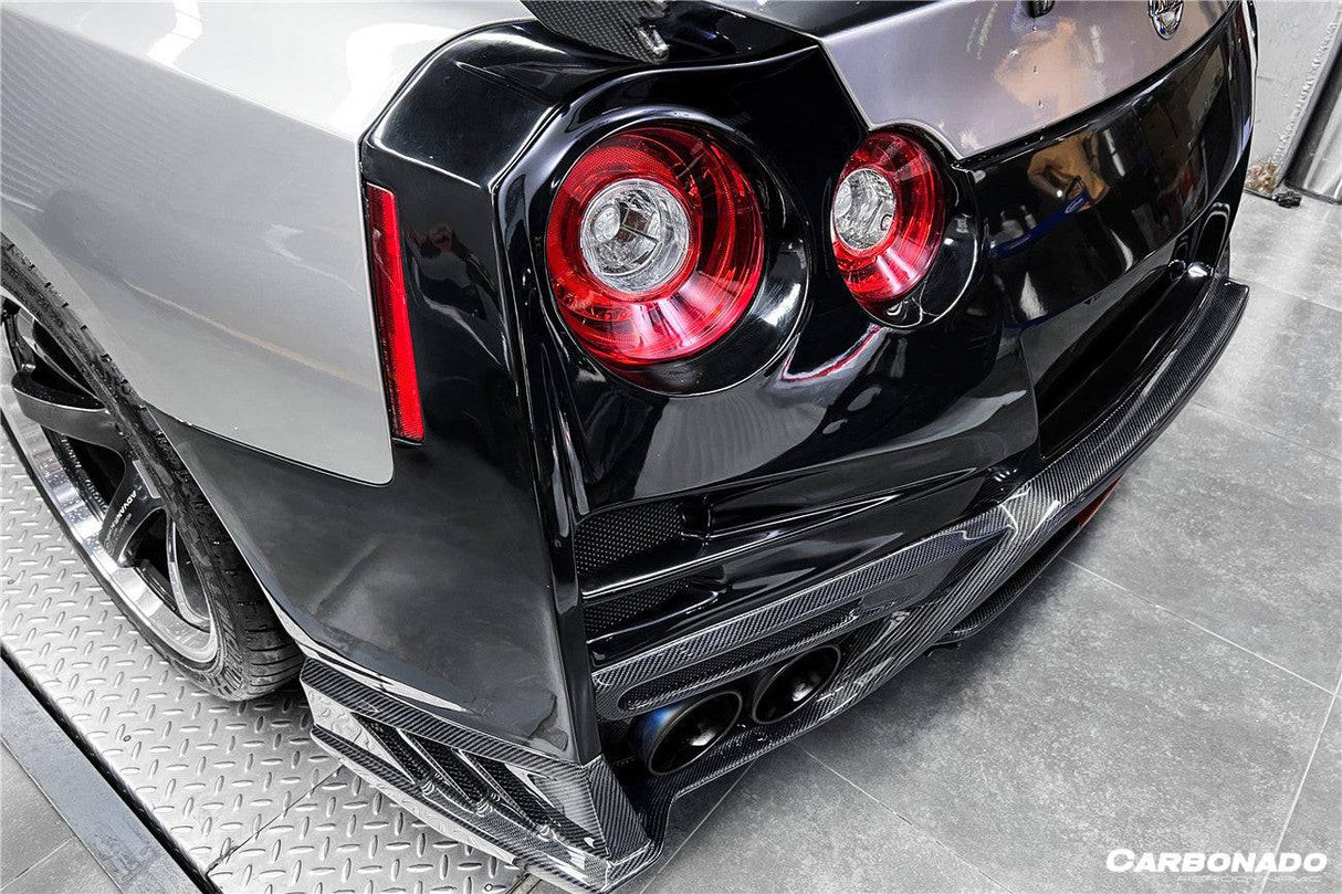 2008-2023 Nissan GTR R35 CBA DBA EBA TS Style Rear Bumper With Diffuser