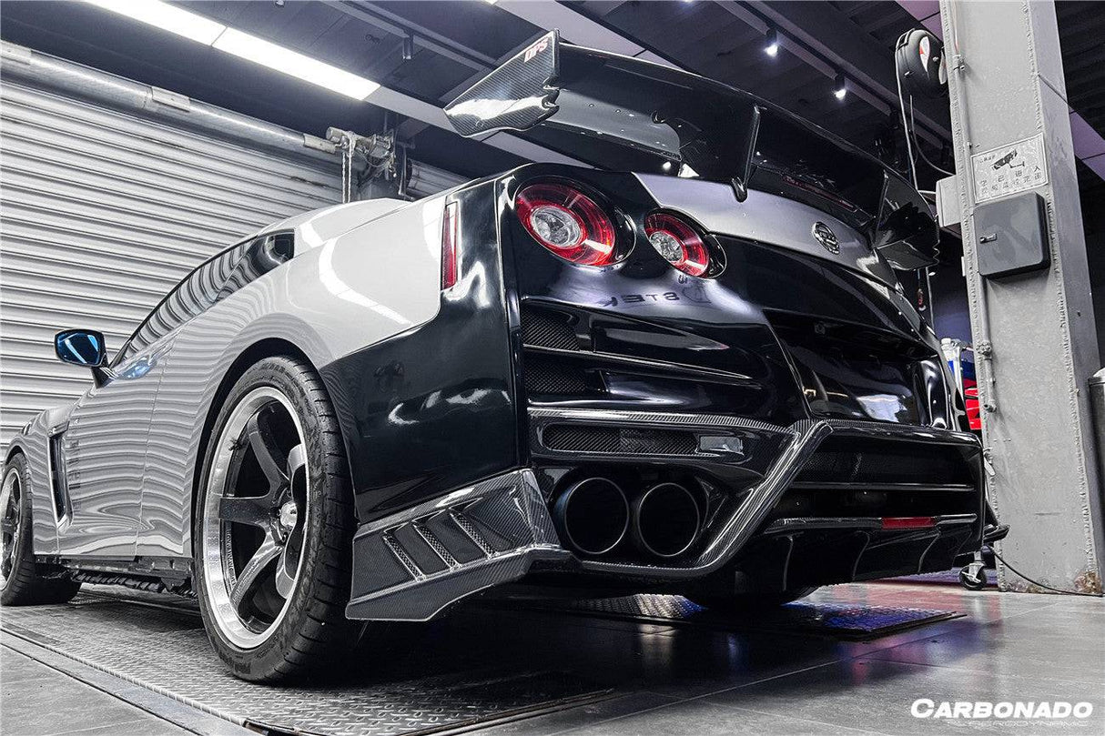 2008-2023 Nissan GTR R35 CBA DBA EBA TS Style Rear Bumper With Diffuser