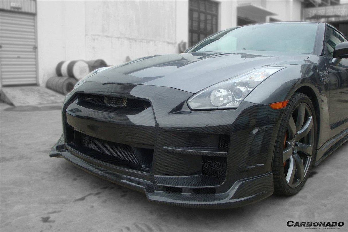2008-2016 Nissan GTR R35 CBA DBA BSE Style Front Bumper with LED