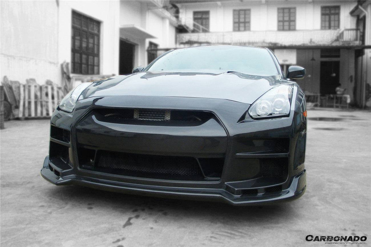 2008-2016 Nissan GTR R35 CBA DBA BSE Style Front Bumper with LED