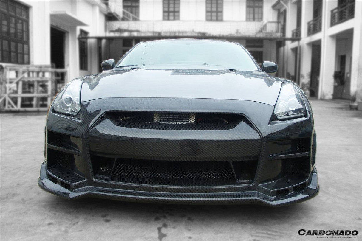 2008-2016 Nissan GTR R35 CBA DBA BSE Style Front Bumper with LED
