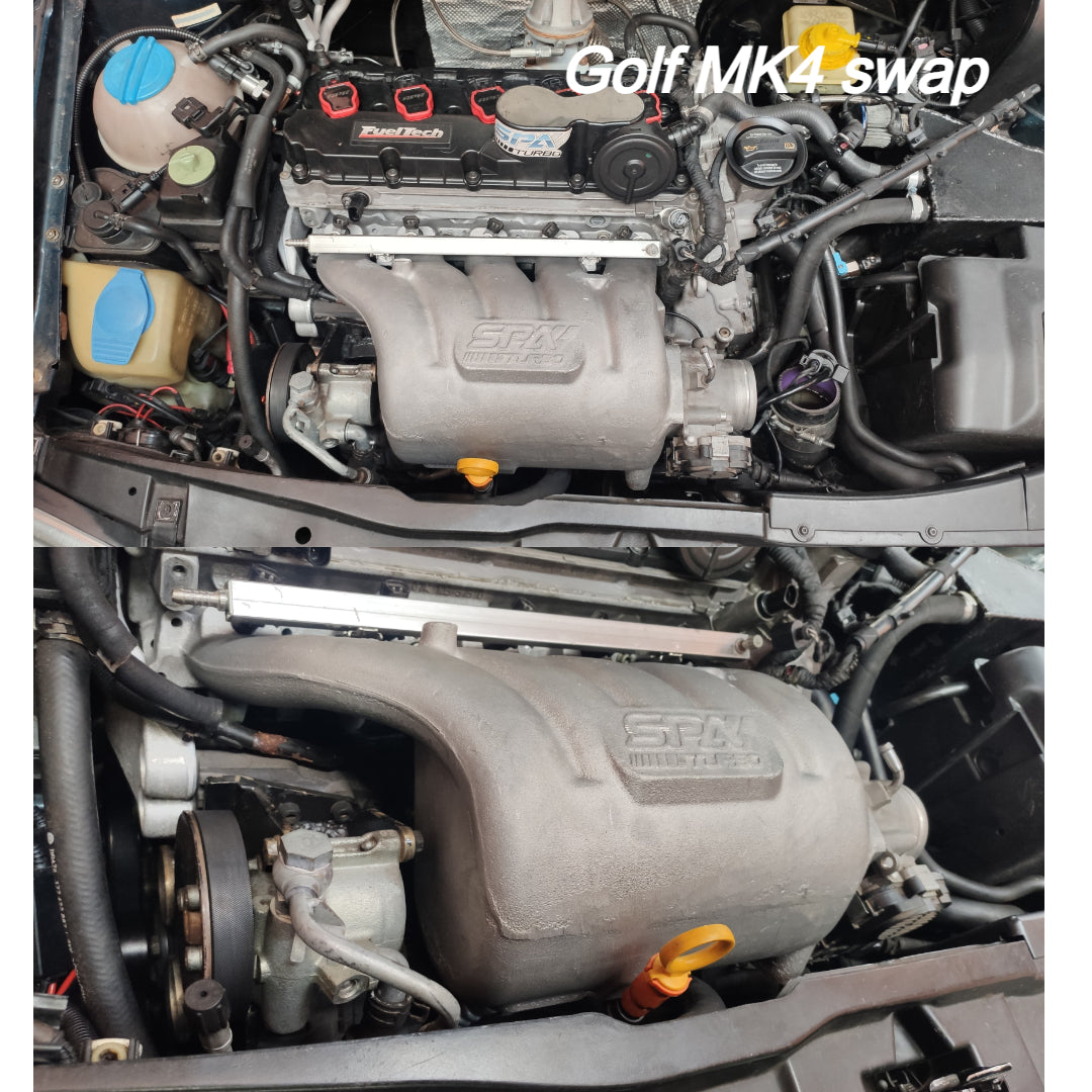 VW 2.5L 5 CYLINDER 20V 07K CAST ALUMINUM INTAKE MANIFOLD - BLACK