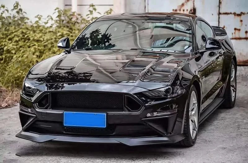 Front Hood Intake Vent Louvers & Fog Light Winglet Cover Trim for Ford Mustang 2018–2022 | Aggressive Front-End Styling Upgrade