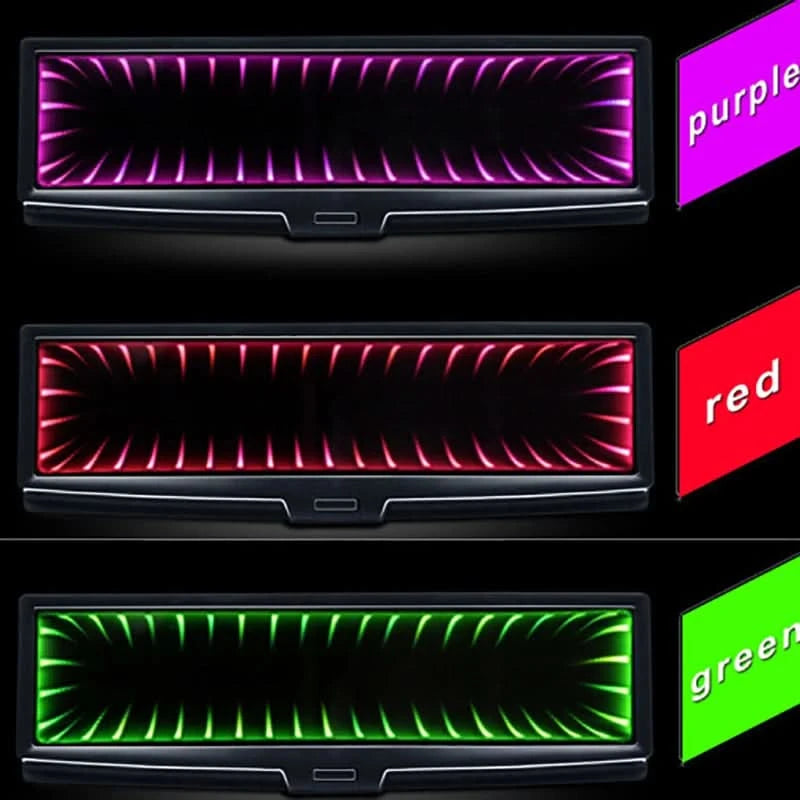 LED Ambient Interior Rearview Mirror – Wide View Flat Mirror Upgrade for Enhanced Cabin Style