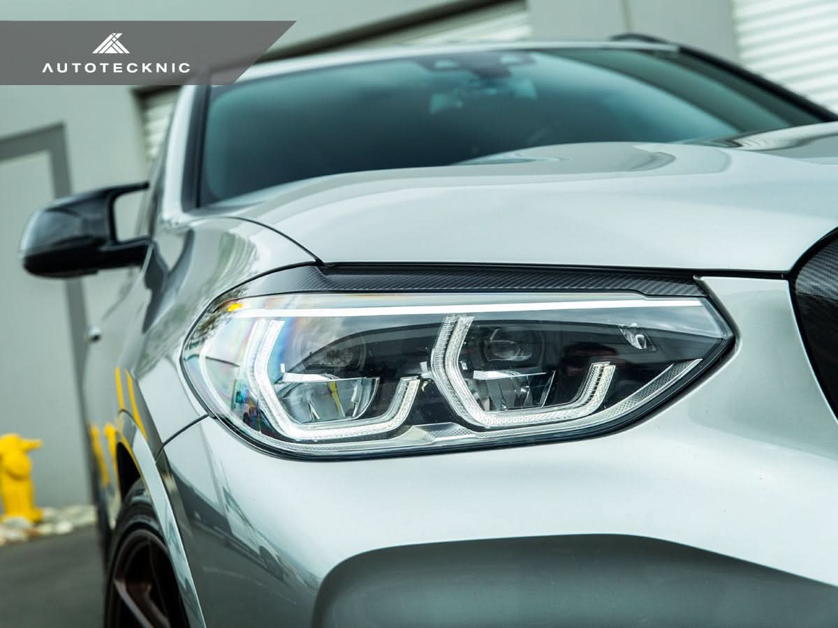 AutoTecknic Carbon Fiber Headlight Trim Set - BMW G01 X3 | G02 X4