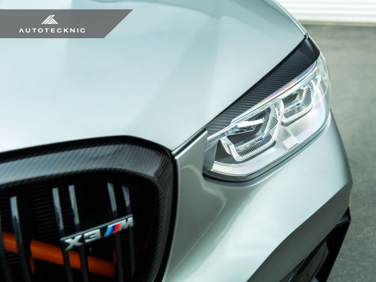 AutoTecknic Carbon Fiber Headlight Trim Set - BMW G01 X3 | G02 X4