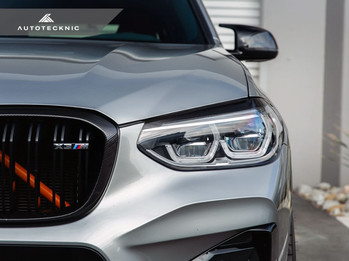 AutoTecknic Carbon Fiber Headlight Trim Set - BMW G01 X3 | G02 X4