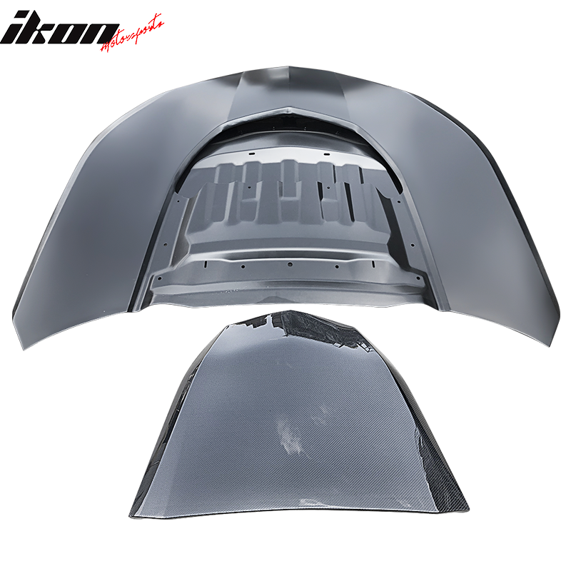 2016-2024 Chevy Camaro ZL1 Black Car Hood Guards Aluminum CF
