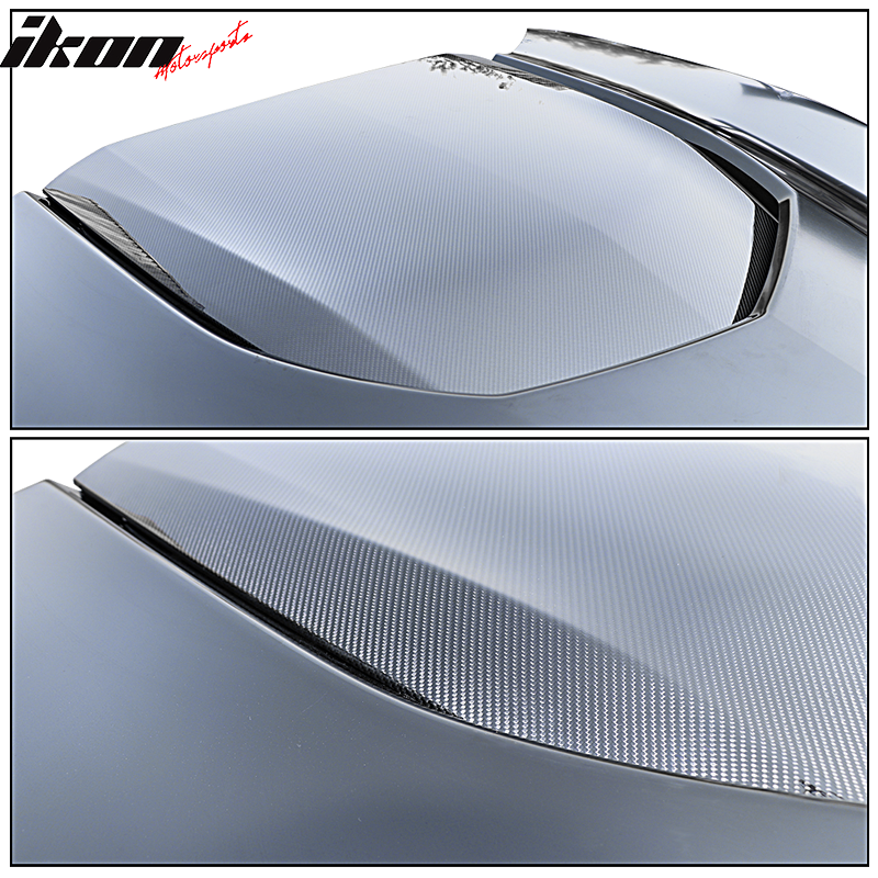 2016-2024 Chevy Camaro ZL1 Black Car Hood Guards Aluminum CF