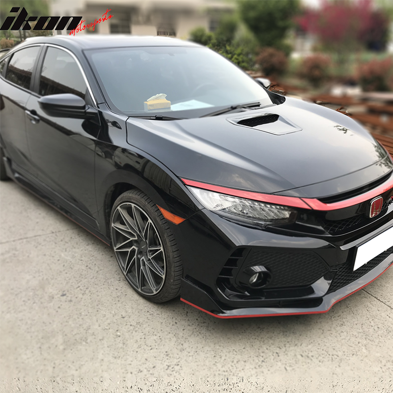 2016-2020 Honda Civic 2/4/5Dr Car Hood Type R Style Unpainted Steel