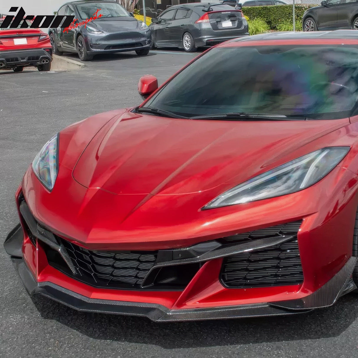 23-25 Corvette C8 Z06/E-Ray/ZR1 Grille Trim Carbon Fiber 2PC Overlay