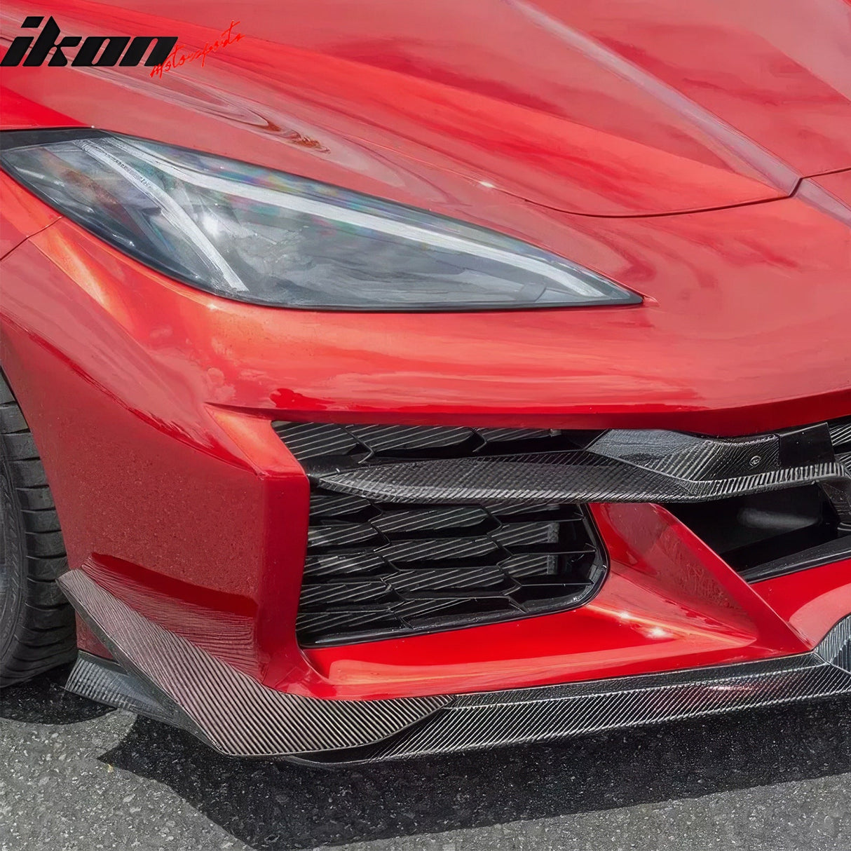 23-25 Corvette C8 Z06/E-Ray/ZR1 Grille Trim Carbon Fiber 2PC Overlay