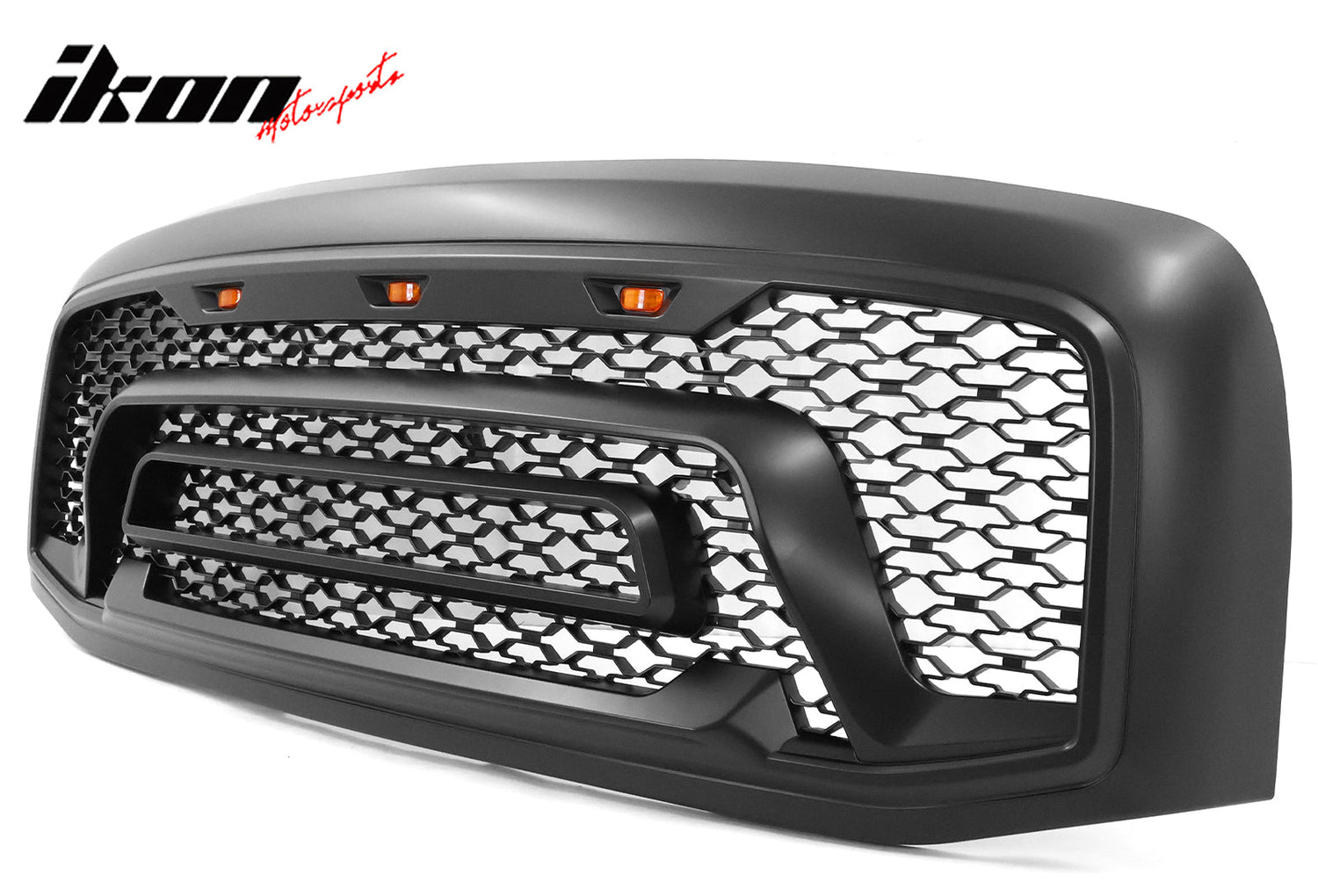 2006-2009 Dodge Ram 1500 2500 3500 Black Grille W/Signal Light