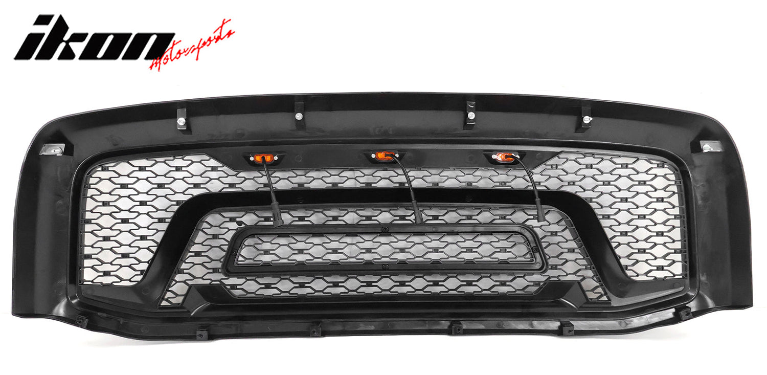 2006-2009 Dodge Ram 1500 2500 3500 Black Grille W/Signal Light