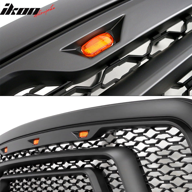 2009-2012 Dodge Ram 1500 Gloss Black Front Upper Grille W/Signal Light