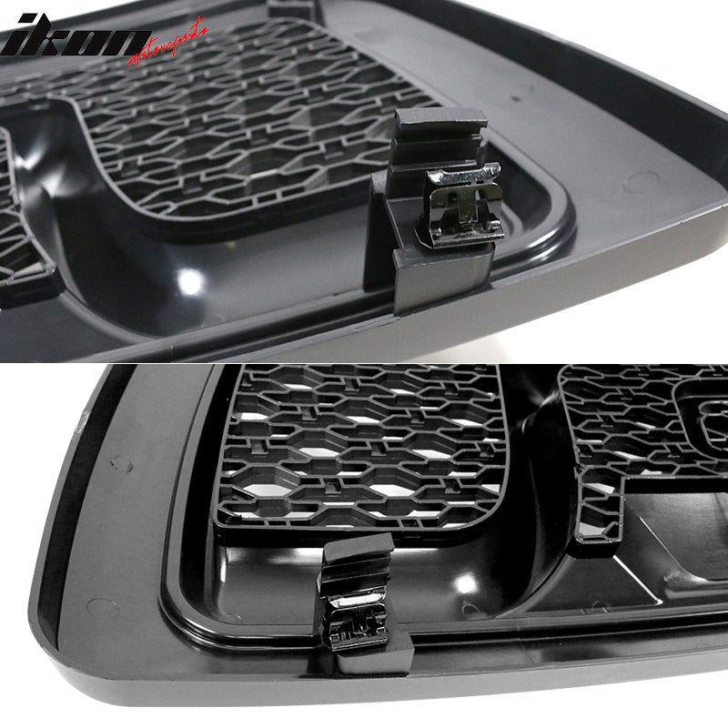 2009-2012 Dodge Ram 1500 Gloss Black Front Upper Grille W/Signal Light