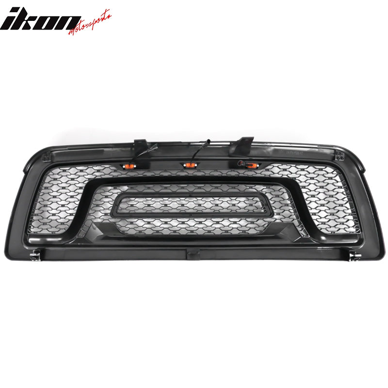 2009-2012 Dodge Ram 1500 Gloss Black Front Upper Grille W/Signal Light