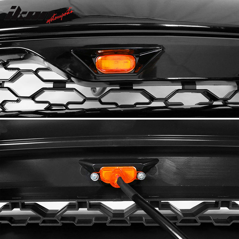2009-2012 Dodge Ram 1500 Gloss Black Front Upper Grille W/Signal Light