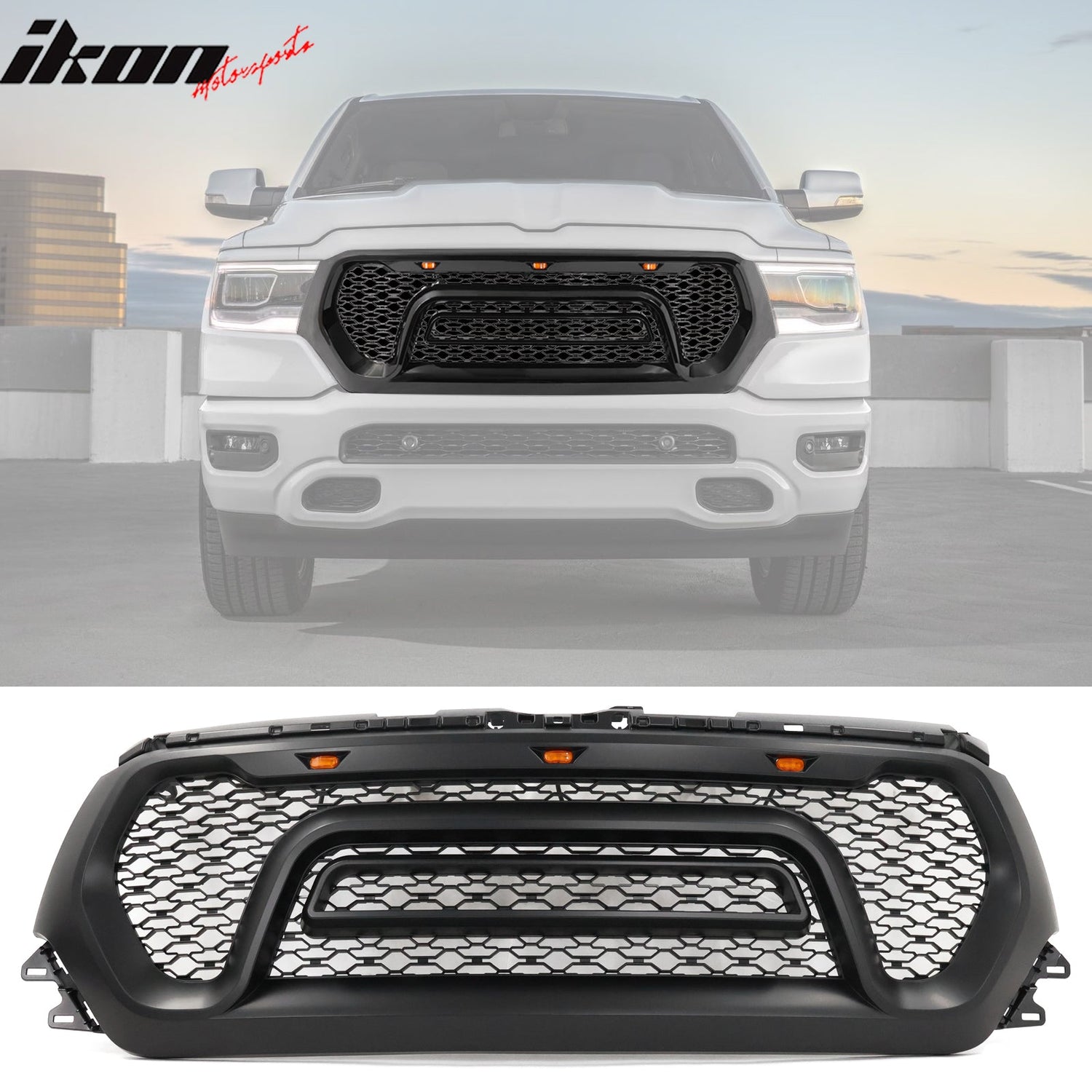 2019-2023 Ram 1500 Rebel Style Grille w/ Signal Lights ABS