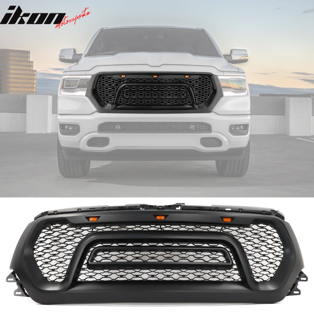 2019-2023 Ram 1500 Rebel Style Grille w/ Signal Lights ABS